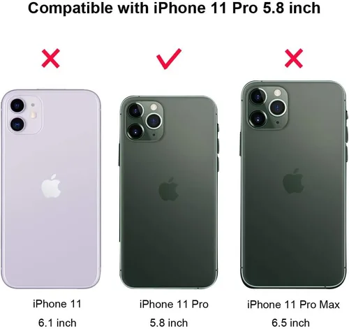 Vista 3 de Unov Funda compatible con iPhone 11 Pro, transparente, con diseño delgado, protector suave de TPU a prueba de golpes, patrón de flores en relieve