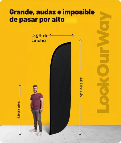 Vista 3 de LookOurWay - Bandera de plumas con temática de campamento y cuidado de niños, 12 pies (herramientas no incluidas)
