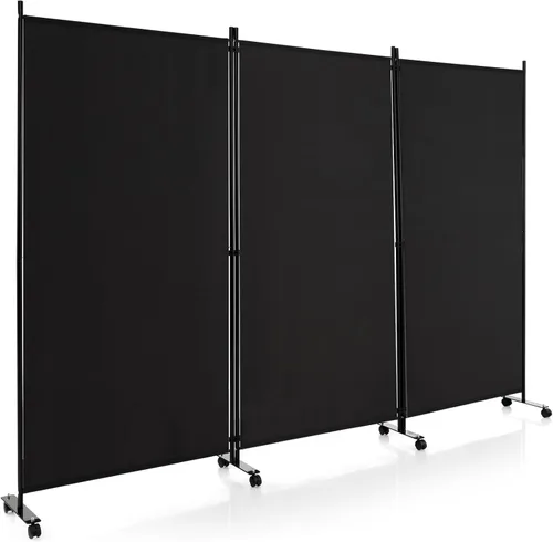 Vista 24 de Giantex Divisor de Habitación Panel Individual Grande, 73''A x 73''Al Pantalla de Privacidad con Ruedas Bloqueables, Panel Divisor de Habitación