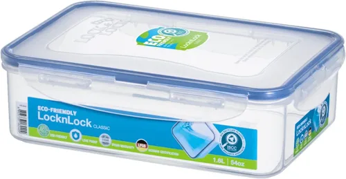 Vista 10 de LOCK & LOCK Easy Essentials - Tapas de almacenamiento de alimentos/recipientes herméticos, sin BPA, cuadrados, 20 oz para café, transparente