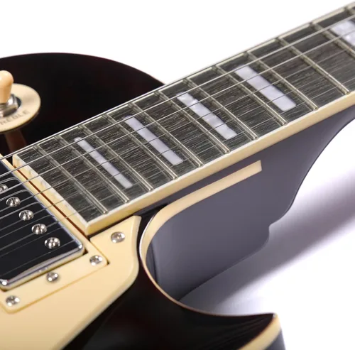 Vista 8 de Grote Guitarra eléctrica de cuerpo sólido LPYS-006 Maple Neck Ideal para todos los niveles con Gigbag (marrón antiguo)