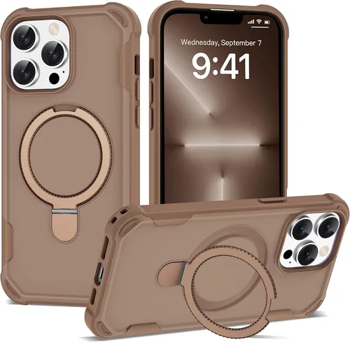 Vista 23 de Funda compatible con iPhone 12 y 12 Pro de 6.1 pulgadas con soporte de anillo magnético [protección militar contra caídas] [compatible con MagSafe]