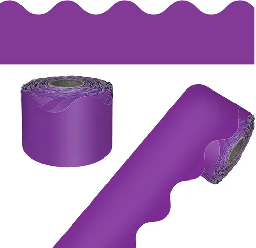 Vista 21 de Carson Dellosa - Rollo de borde para decoración de aula, 65 pies Rojo Berry