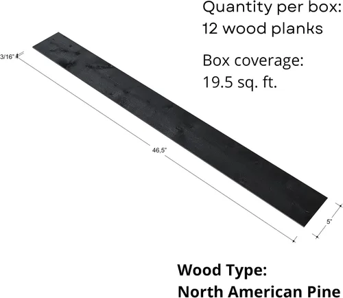 Vista 6 de WoodyWalls - Tablones de madera para despegar y pegar, paneles de pared de madera real para paredes y techos decorativos de bricolaje, paneles
