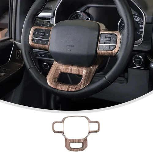 Vista 14 de Linskip Moldura para volante compatible con Ford F150 2015-2020 y F250 F350 Super Duty 2017-2022, para Ford Expedition 2018-2021, funda para Negro