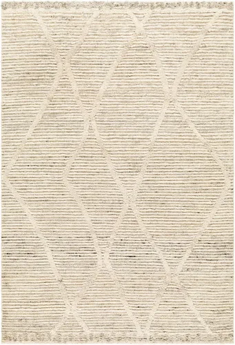 Vista 4 de Surya Manisa MNS-2307 Alfombra texturizada tejida a mano, 2 x 3 pies, crema/negro