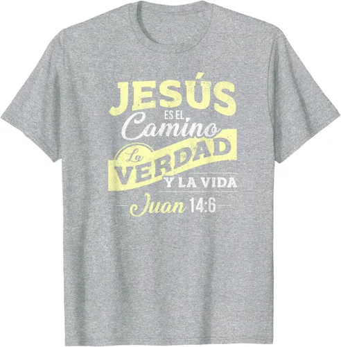Vista 33 de Camisas de la Biblia de Jesus para los Cristianos Camiseta Española Negro