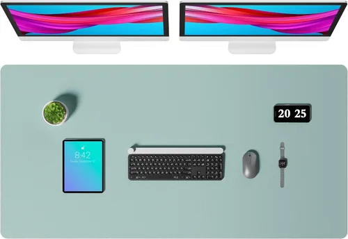 Vista 221 de Aothia - Protector de escritorio de cuero sintético grande, base antideslizante para mouse y superficie para escribir, impermeable, fácil de Agua