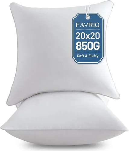 Vista 13 de FAVRIQ Juego de 2 rellenos de almohada de 12 x 20 pulgadas (juego de 2), rellenos de almohada rectangulares para interior de sofá con funda