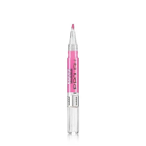 Vista 4 de MODE - Esmalte de labios, 05 onzas líquidas, DELICATE (Melocotón con perla dorada) Brush On Intense Shine Lip Gloss Pen, color cremoso de cuerpo