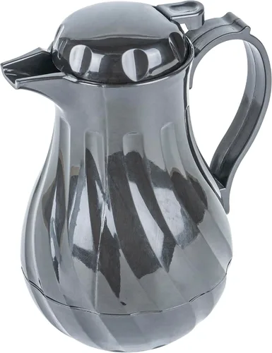 Vista 2 de Restaurantware Jarra térmica para café, paquete de 1 servidor de café aislado de plástico de 20 onzas con mango ergonómico, cafetera negra