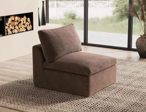 Vista 56 de ohllob Sofás seccionales Cloud de 110 pulgadas para sala de estar, sofá deshuesado en forma de L con otomana, sofá modular de 3 plazas, color negro