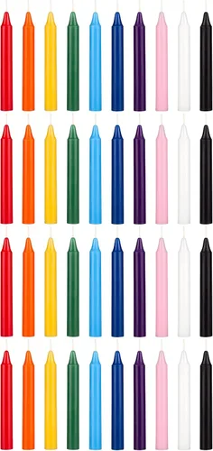 Vista 52 de Mega Candles Mini vela de hechizo con carillón cónico, 20 unidades, 4 x 1/2 Surtido
