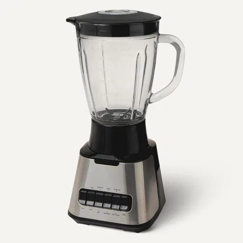 Vista 6 de Amazon Basics Licuadora de encimera de 6 tazas (50 onzas líquidas), con 6 funciones preprogramadas, pulso, trituración de hielo, cuchillas de acero