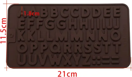 Vista 2 de 1 unidades/paquete de moldes de silicona con números del alfabeto, colgante de cristal, resina epoxi para manualidades de pasteles de chocolate