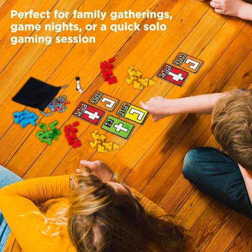 Vista 6 de Ubongo 3D Juego de rompecabezas geométrico con bloques tridimensionales Juego divertido para la familia Altamente rejugable Componentes