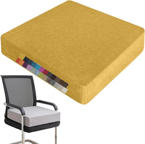 Vista 9 de Cojín antideslizante para silla, 19.7 x 19.7 x 2 in, espuma de memoria Blanco