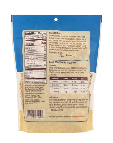 Vista 2 de Bob's Red Mill Cereal caliente de 5 granos, 16 onzas (paquete de 4) – Sin OMG, vegano, kosher