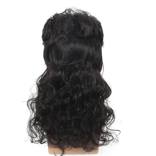 Vista 5 de Dai Cloud Pelucas de salmonete para hombres, peluca larga y rizada negra de los años 80, disfraz de fiesta de Halloween, peluca de pelo para hombre