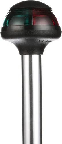 Vista 10 de attwood 5092-10-7 Pulsar - Luz de poste marino bicolor de 10 pulgadas para barco con base de montaje de 2 pines, plata, talla única