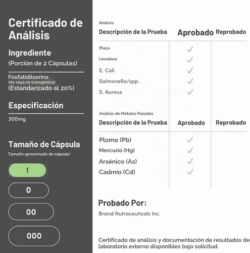 Vista 7 de Suplemento de fosfatidilserina de 300 mg por porción, 60 cápsulas (complejo fosfatidilserina) por Double Wood