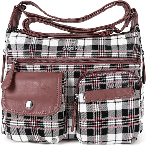 Vista 13 de Angel Kiss Bolsos cruzados para mujer, bolsos de hombro y monederos medianos de piel sintética Ladies, Medium, Faux Leather