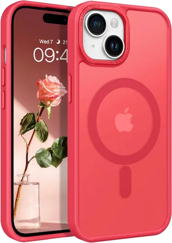 Vista 13 de BENTOBEN Compatible con iPhone 15 Plus, Funda de teléfono magnética translúcida mate delgada a prueba de golpes [Compatible con MagSafe] Funda