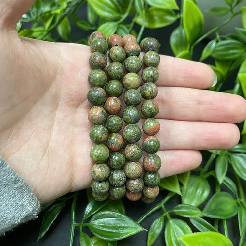 Vista 173 de Gem Avenue Handmade Round Bead Stretch Bracelet Unisex Natural Stone Beaded Jewelry for Men & Women, Elastic Wristband for Daily Wear