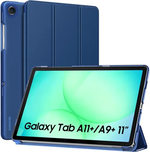 Vista 25 de MoKo Funda para Galaxy Tab A9+/A9 Plus de 11 pulgadas 2023, Funda Protectora Inteligente Delgada con Soporte y Carcasa Trasera Translúcida de PC