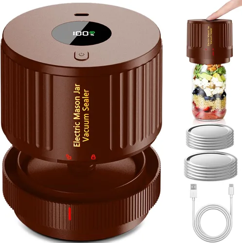 Vista 13 de LOVE MOMENT - Kit de sellador al vacío eléctrico para tarros Mason para tarro Mason de boca ancha y boca regular