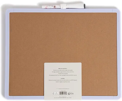 Vista 4 de U Brands Contempo - Calendario mensual floral de acuarela de borrado en seco, pizarra blanca, 11 x 14 pulgadas