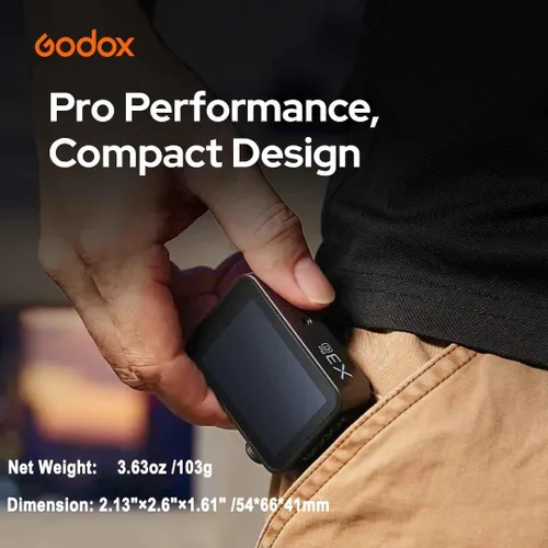 Vista 6 de GODOX X3 PRO X3PRO-C Disparador de flash para cámara Canon, transmisor de pantalla táctil inalámbrico TTL de 2.4G, compatible con control Bluetooth