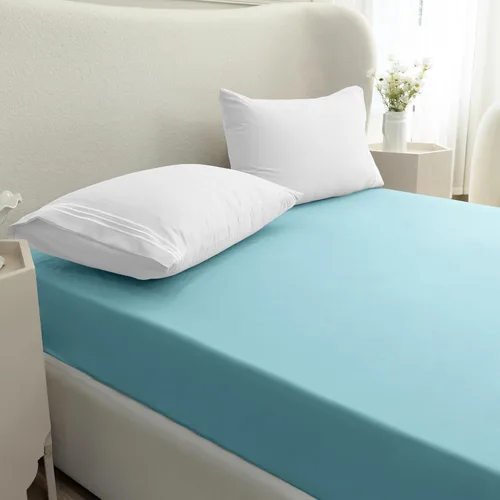 Vista 3 de Mocassi - Sábanas ajustadas de tamaño Twin con bolsillo profundo y efecto refrescante de hasta 16 pulgadas - Sábanas de lujo tipo hotel de 1800