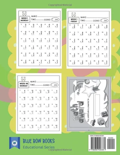 Vista 2 de Early Learning Math Timed Test Worksheets for 1st and 2nd Grade 100 days of fun and challenging timed tests