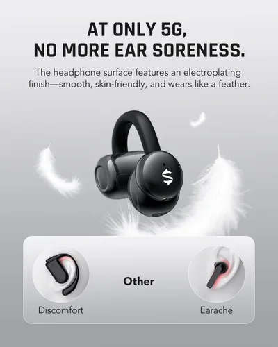 Vista 3 de Black Shark Auriculares con clip, auriculares abiertos, modos duales de música y juego, 5g ligeros y diseño de pantalla digital, llamadas DNN
