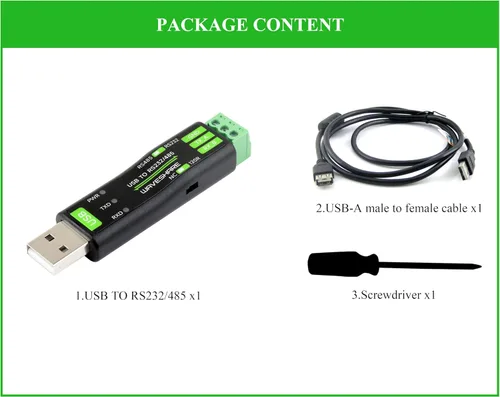 Vista 7 de Adaptador convertidor serie USB a RS232/RS485, chip original integrado FT232RNL estable, compatible con Raspberry Pi/Jetson Nano/Windows