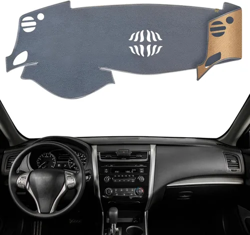 Vista 27 de Alfombrilla Protectora para Salpicadero Compatible con Nissan Altima 2012-2007 (Código de Cuerpo L32, Sin Modelos HUD), Alfombrilla Antirreflejos