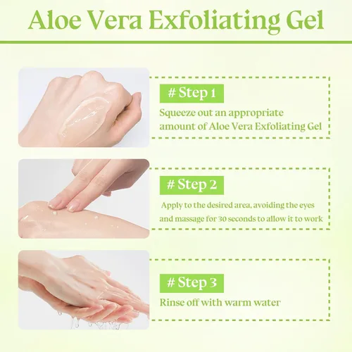 Vista 6 de 3 unidades de gel exfoliante suave, exfoliante facial hidratante, gel de limpieza profunda para cara y cuerpo, exfoliante facial no graso