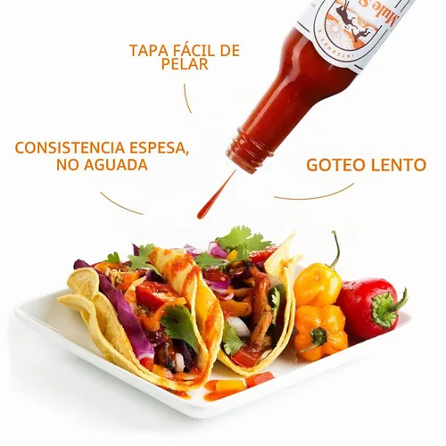 Vista 2 de Salsa de mula: salsa picante con habanero, bonete escocés amarillo y Bhut jolokia. (5 onzas, 1)