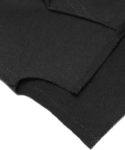 Vista 7 de COOFANDY Sudaderas deportivas de moda para hombre, ajuste muscular, para entrenamiento, gimnasio, sudadera de algodón de manga corta con capucha