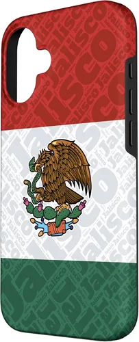 Vista 2 de Funda para iPhone 16 Jalisco México escudo aguila Bandera Nacional