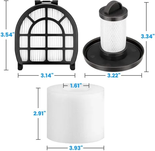 Vista 5 de iSingo Shark LZ601 Filtros compatibles con Shark APEX UpLight Lift-Away DuoClean con cepillo autolimpiante para aspiradora LZ600, LZ601, LZ602