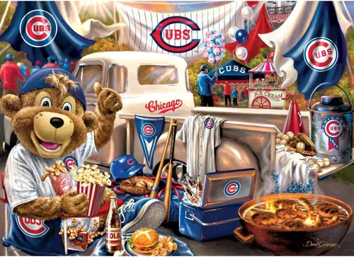 Vista 2 de MasterPieces Rompecabezas de 1000 piezas para adultos - MLB Chicago Cubs Gameday - 48.9 cm x 67.9 cm