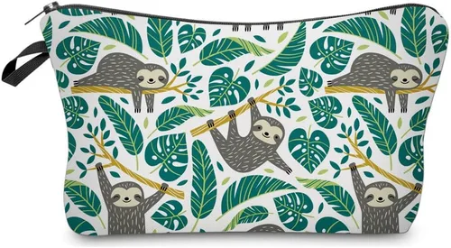 Vista 30 de Deanfun - Bolsa de maquillaje impermeable con diseño de mandala y flores, impermeable, espaciosa, cosmetiquera, bolsa de viaje ideal como regalo