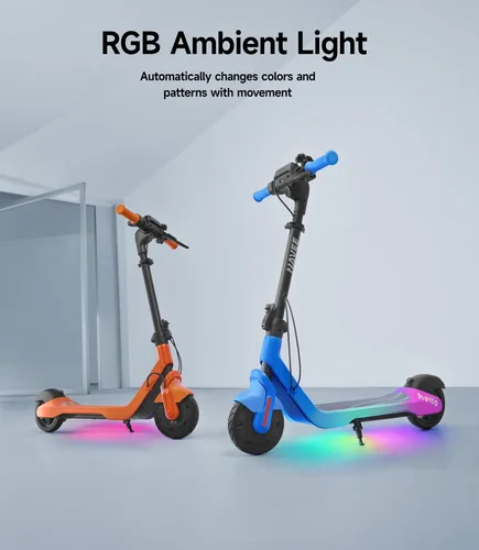 Vista 7 de NAVEE K100 Max/K100 Pro/K100 Electric Scooter for Kids, Adjustable Handlebar/Speed, Digital Pet, Safe Brake, RGB Lights, Lightweight, Riders Up to
