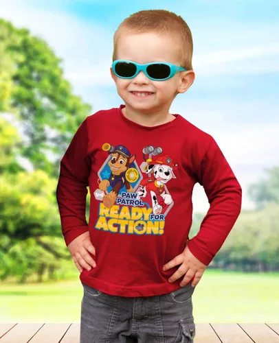 Vista 3 de Camiseta de manga larga oficial de la Patrulla Canina lista para la acción para niños y niños