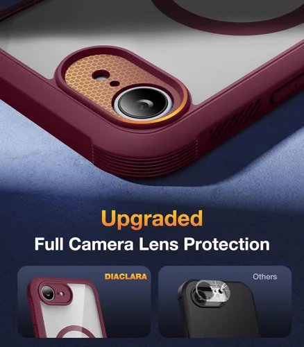 Vista 630 de DIACLARA - Funda transparente compatible con iPhone XR 6.1 pulgadas 2018