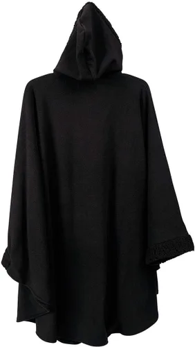 Vista 7 de Abrigo con capucha para mujer con ribete de sherpa con guantes a juego, colección de invierno, talla única