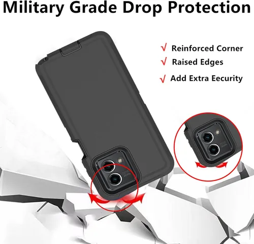 Vista 6 de Funda para Motorola Moto G Stylus 5G 2023, funda resistente de poliuretano termoplástico suave, policarbonato duro, a prueba de golpes, a prueba