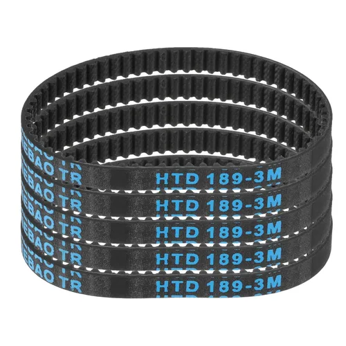 Vista 15 de uxcell 5 piezas HTD-3M Correa de distribución de goma 48 dientes, 144 mm de paso, 6 mm de ancho x 2,4 mm de altura, Correa de polea de distribución